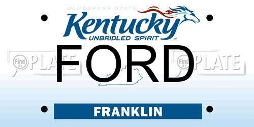 FORD Kentucky License Plate