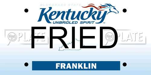 FRIED Kentucky License Plate