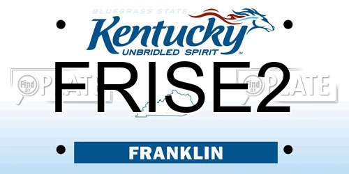 FRISE2 Kentucky License Plate