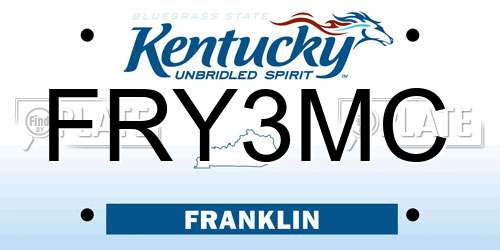 FRY3MC Kentucky License Plate