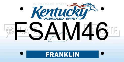 FSAM46 Kentucky License Plate