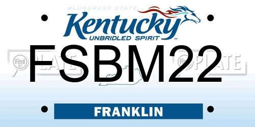 FSBM22 Kentucky License Plate