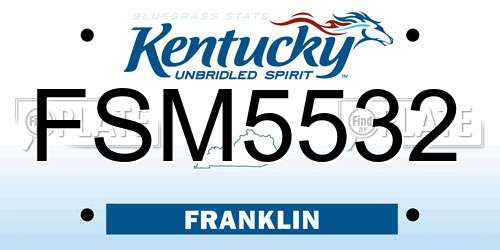 FSM5532 Kentucky License Plate