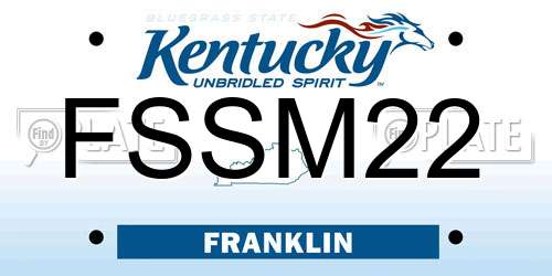 FSSM22 Kentucky License Plate