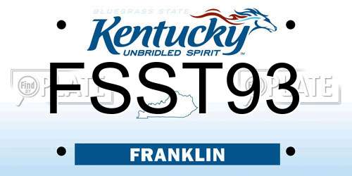 FSST93 Kentucky License Plate