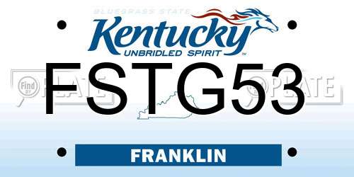 FSTG53 Kentucky License Plate