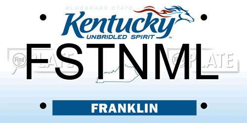 FSTNML Kentucky License Plate
