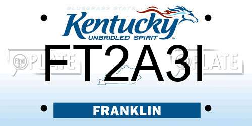 FT2A3I Kentucky License Plate