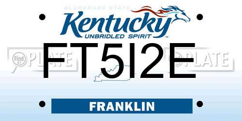 FT5I2E Kentucky License Plate