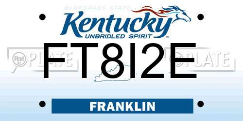 FT8I2E Kentucky License Plate