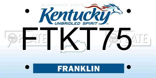 FTKT75 Kentucky License Plate