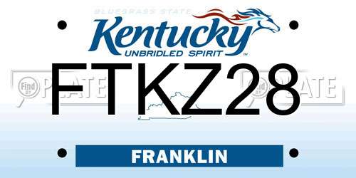 FTKZ28 Kentucky License Plate