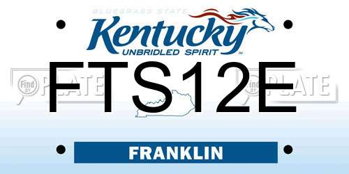 FTS12E Kentucky License Plate
