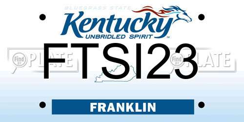 FTSI23 Kentucky License Plate