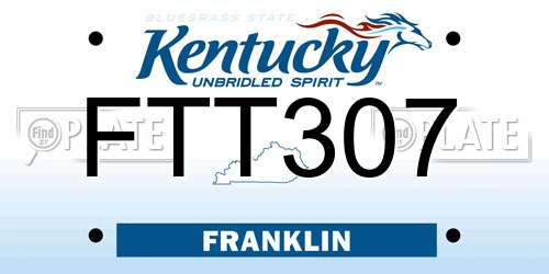 FTT307 Kentucky License Plate
