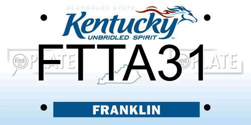 FTTA31 Kentucky License Plate