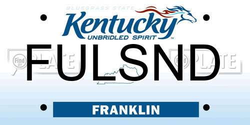 FULSND Kentucky License Plate