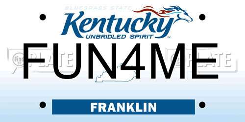 FUN4ME Kentucky License Plate