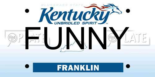 FUNNY Kentucky License Plate