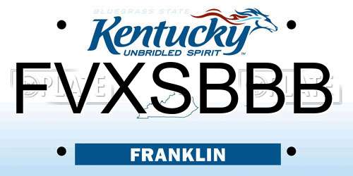 FVXSBBB Kentucky License Plate