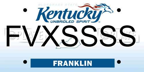 FVXSSSS Kentucky License Plate