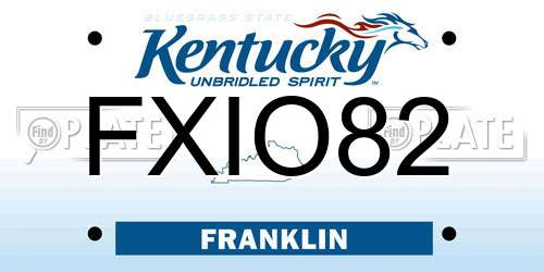 FXIO82 Kentucky License Plate