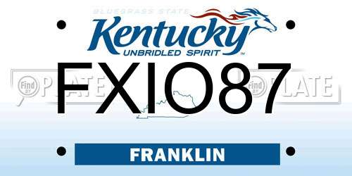 FXIO87 Kentucky License Plate
