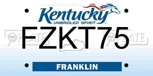 FZKT75 Kentucky License Plate