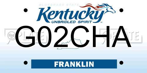 G02CHA Kentucky License Plate