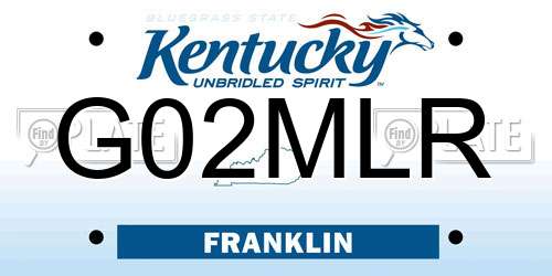 G02MLR Kentucky License Plate