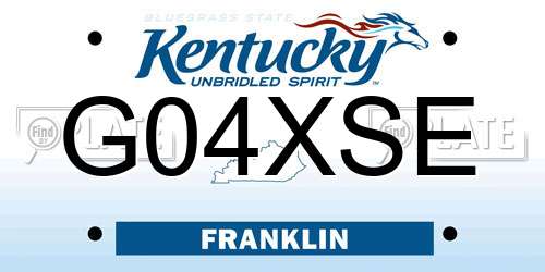 G04XSE Kentucky License Plate