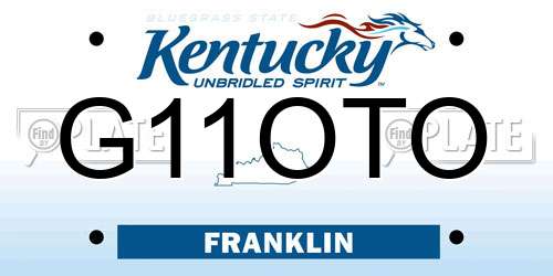 G11OTO Kentucky License Plate