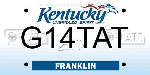 G14TAT Kentucky License Plate