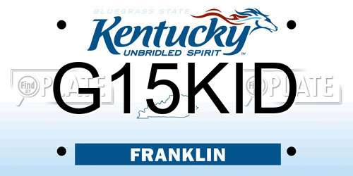 G15KID Kentucky License Plate