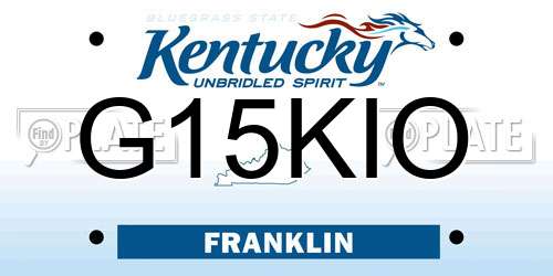 G15KIO Kentucky License Plate