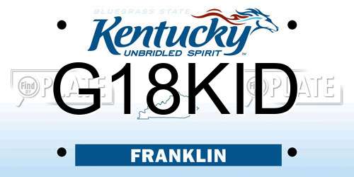 G18KID Kentucky License Plate