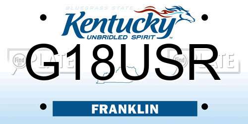 G18USR Kentucky License Plate