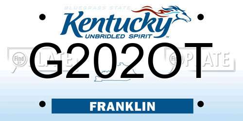 G202OT Kentucky License Plate
