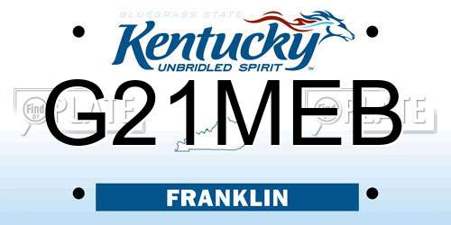 G21MEB Kentucky License Plate