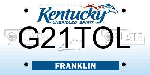G21TOL Kentucky License Plate