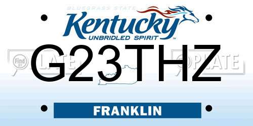 G23THZ Kentucky License Plate