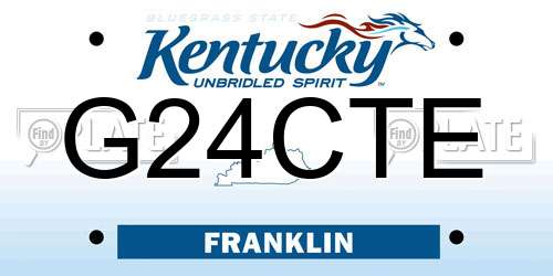 G24CTE Kentucky License Plate