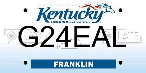 G24EAL Kentucky License Plate