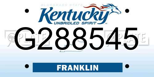 G288545 Kentucky License Plate