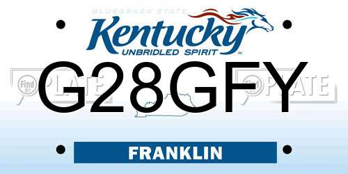 G28GFY Kentucky License Plate