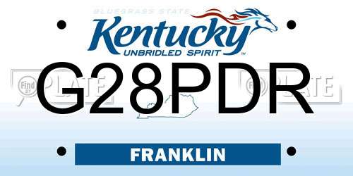 G28PDR Kentucky License Plate