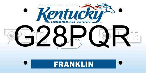 G28PQR Kentucky License Plate