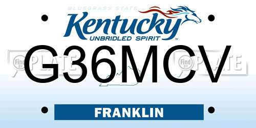 G36MCV Kentucky License Plate