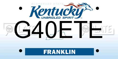 G40ETE Kentucky License Plate