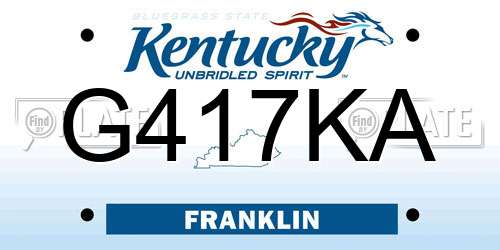 G417KA Kentucky License Plate